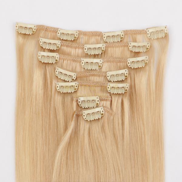 Blonde clip in hair extensions great lengths human hair extensions JF302